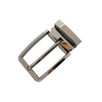 China Pin Buckle Ready to Board Action 35MM Reversible Brush Nickel Plating Belt Clip Pin Zinc Alloy Buckle for sale