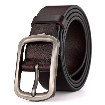 China Logo Single Prong Buckle Genuine Customized Wholesale Leather Trim Leather Dress Belts For Men for sale