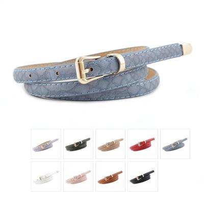 China Wholesale Korean Style Multicolor Ladies Fashion.Casual Thin Ladies Pin Buckle Pu Leather Belt Snake Belt for sale