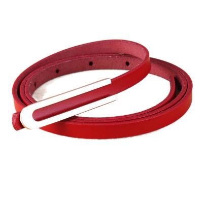 China Fashion.Casual Style PU Leather Belt Ladies Wholesale Korean Multicolor Thin Ladies Belt for sale