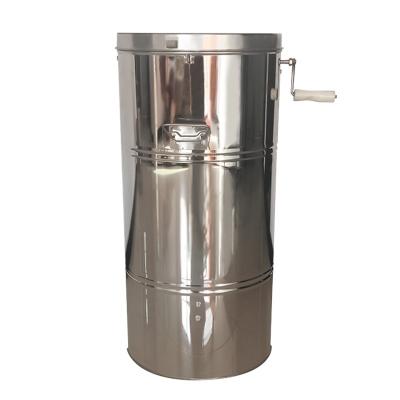 China Cultivate small household manual flat bottom beam 304 stainless steel honey separator honey bucket double deep for sale