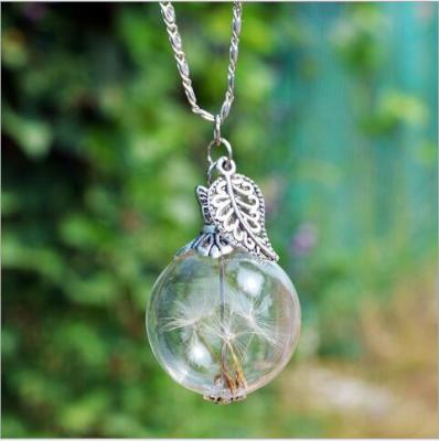 China African Real Plant Dandelion Decoration Jewelry Pendant Necklace Free Sample for sale