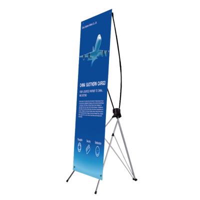 China Retractable Portable Indoor Display Roll Banner Stand Single Printing Frame Adjustable Aluminum Frame X Stand Display Banner for sale