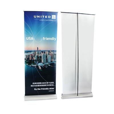 China 2021 Retractable Portables Portable Retractable Display Stand Roll Up Outdoor Pull Up Banner Stand Backdrop Portable Flex Banner for sale