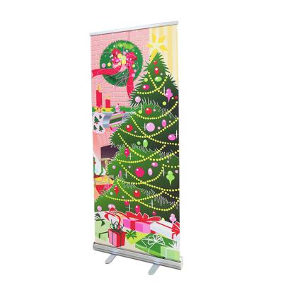 China 2021 Portable Retractable Single Banner Roll Printing Indoor/Outdoor Stand New Style Roll Up Banner Display Poster Stand Banner Stand for sale