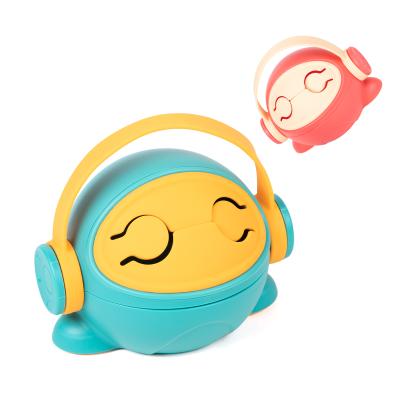 China 100% Brand New And Convenient Eco-friendly Easy To Carry Toddler Robot Style Silicone Snack Cup For Baby for sale