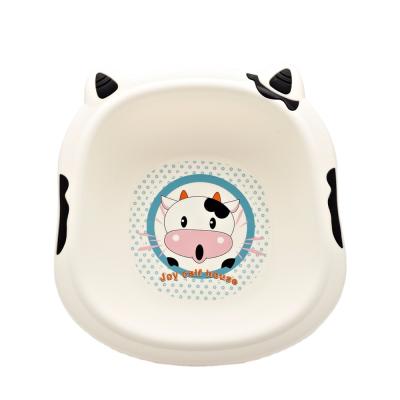 China BT005 PP Baby Washbasin PP Bathroom Baby Bath Cow Shaped Wash Basin Set Hair Wash Basin for sale