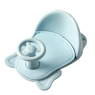 China Plastic Portable PP Infant Bebe Bathtub Seat Support Baby Bath Seat With Suction for sale