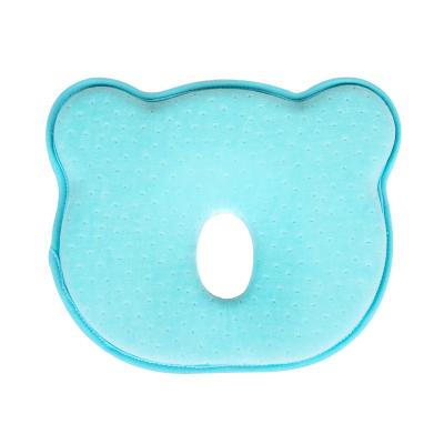 China 100% cotton baby pillow to prevent flat head syndrome for your newborn baby, made of memory foam baby head pillow for sale