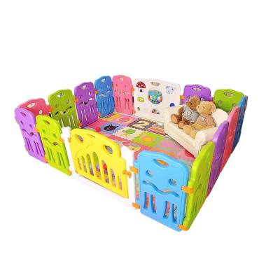 China PE Baby Portable Foldable Plastic Safety Portable Barrier Playpen for sale