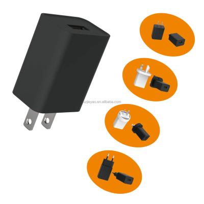 China Portable ETL GS ERP CE ROHS REACH US Au UK Plug Wall Mount 5v 1a 2a Travel Home USB Wall Charger for sale