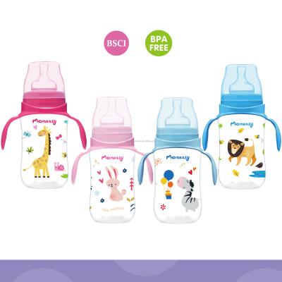 China BPA Free Wide-Neck Baby Bottle 10oz PP With Double Handles for sale