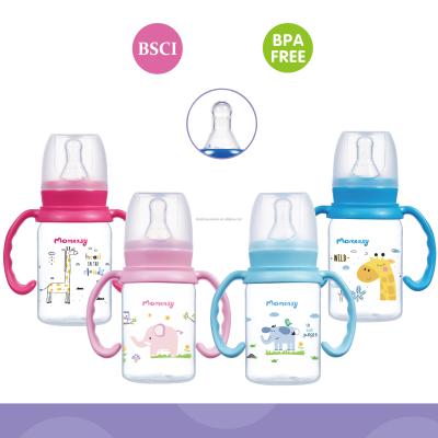 China BPA Free Standard-Neck Baby Bottle 4oz PP With Double Handle for sale