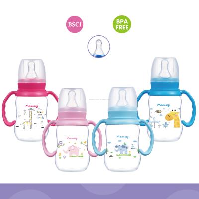 China BPA Free Standard-Neck Baby Bottle 4oz PP With Double Handle for sale