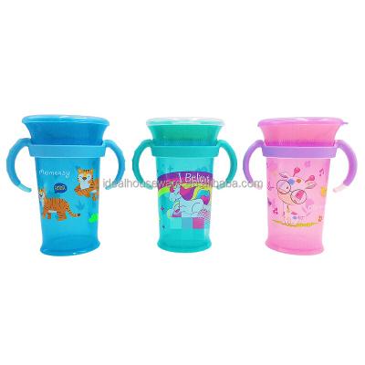 China BPA Free 7oz/9oz 360 Baby Training Cup With Double Handle for sale