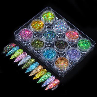 China Nail Art Beauty Holographic Pet Chunky Iridescent Eyeshadow Glitter Dust Acrylic Powder Loose Glitter Kilogram Loose for sale