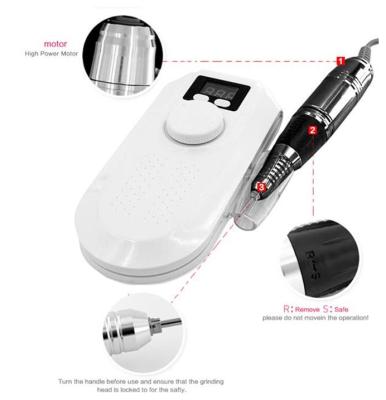 China Professional Manicure Pedicure Kit for Home & Salon Asianial 30000rpm Portable Rechargeable Battery Nail Drill Machine for sale