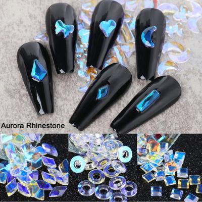 China Mixed Snap Flatback Nail Art Glass Rhinestone Diamond Rhinestone Upholstery Nail for sale