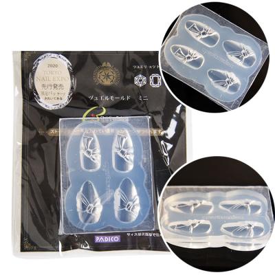 China Bear Shape Durable Nail Art Sculpture Silicone Mold Handmade Transparent Nail Art Template Tools Manicure for sale