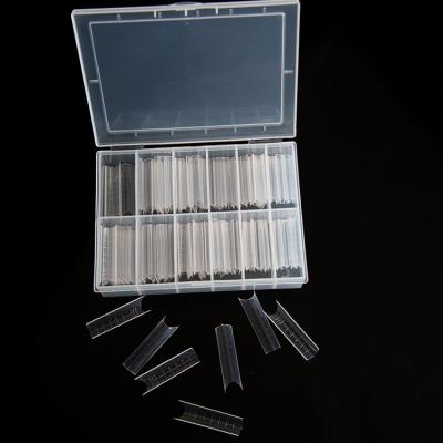 China Double Fashion Nail Form Reusable Clear Gel Molding Dual System Form for sale