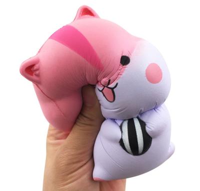 China Toy Wholesale Rare Soft Squirrel Squishy Anime Squishy Slow Rising Balls Anti Squishy Toys Authorized Kawaii Factory for sale