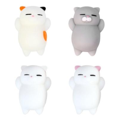 China 2018 Wholesale Slow Rising Mini Mochi Products Soft Squeeze Squeeze Cat Squishy Rubber Squeeze Cat Toys Slow Rising Joints Healing Toys for sale