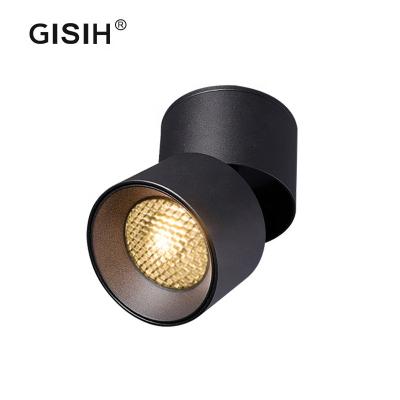 China Minimalist Gisih JX6563 7W 3000K Anti-glare Surface Mounted Ceiling Angle Adjustable Spotlight for sale