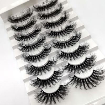 China New Strip 100% Real Mink Natural Long 2023 Fluffy Eyelashes With Customize for sale