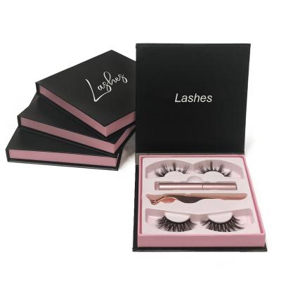 China New Natural Soft 2023 2023 Strip Lashes Fluffy New 20mm Strip Faux Mink Eyelash Case Full Lashes Boxes Packaging Custom Logo Eyelashes for sale