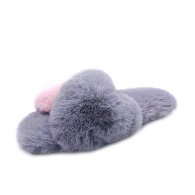 China Winter Factory Price Latest Design Anti-slippery Funky Indoor Home Plush Soft Fur Women Slippers for sale