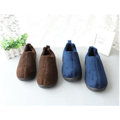 China Wholesale Flat Slip On Warm Plush Indoor Winter Mens Bedroom Slippers for sale