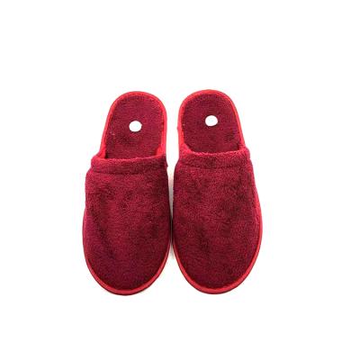 China High Quality Luxury Star Soft And Comfortable Coral Fleece Anti Slip EVA Sole Indoor Bathroom Slippers For Hotel Spa for sale