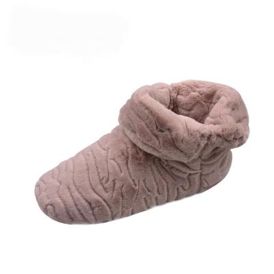 China Custom Luxury Anti-Smell Fashion Faux Fur Indoor Slipper Rejects Pink Wool Ankle Boots Women Ladies for sale