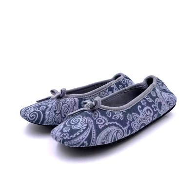 China Single Fashion Printed Flat Top Bedroom Ballet Ballerina Ballerina Style Flats Single Indoor Sports Shoes for sale