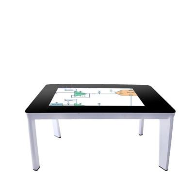 China Cold Rolled Steel Plate Hardware Professional Sale 43 Inch Kiosk Smart Touch Screen Glass Coffee Table for sale