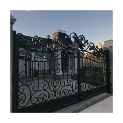 China High Quality Wrought Iron Fence Railing Gate Garden Swing Open Style Arch Doors à venda