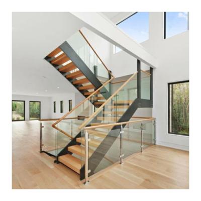 中国 most selling straight staircase luxury staircase design most popular indoor wooden staircase 販売のため