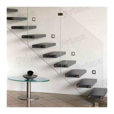 中国 Indoor Popular Style Floating Stair Case With Carbon Steel/Stainless Steel/Pvc/Wood Handrail 販売のため