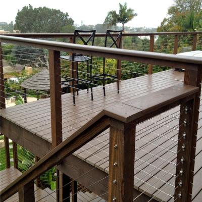 중국 Garden Modern Design Wire Cable Railing Stainless Steel Flooring Mounted Used For Hotel 판매용