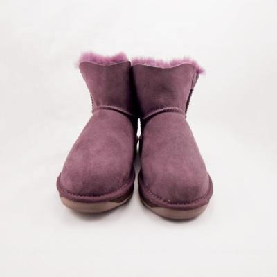 China Anti-Smell HQB-WS188 OEM/ODM Customized Fashion High Quality Thermal Style Winter Genuine Sheepskin Snow Boots For Woman for sale