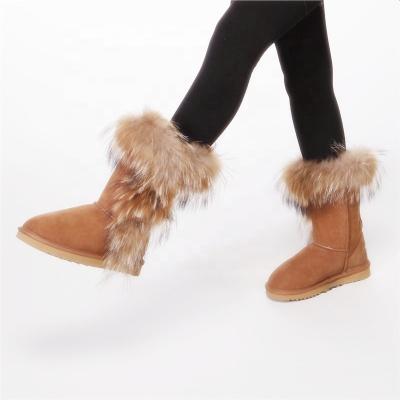 China HQB-WS074 Anti-Smell OEM Customized Fashion Premium Thermal Style Winter Quality Genuine Sheepskin Snow Boots For Women for sale