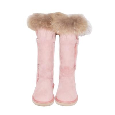 China Anti-Smell HQB-WS133 OEM Customized Winter Premium Thermal Classic Style Genuine Sheepskin Boots For Women for sale