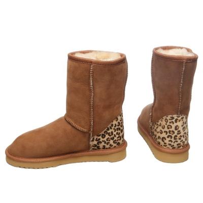 China Anti-Smell HQB-WS161 OEM Customized Winter Premium Thermal Classic Style Quality Genuine Sheepskin Snow Boots For Women for sale