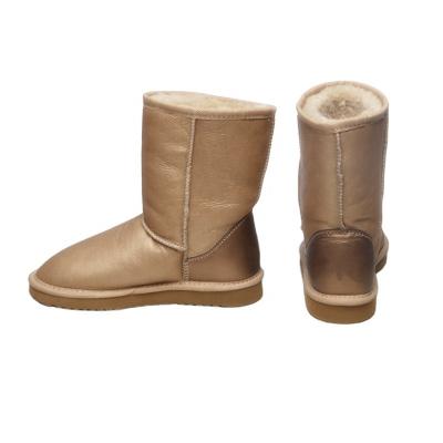 China Anti-Smell HQB-WS170 OEM Customized Winter Premium Thermal Classic Style Quality Genuine Sheepskin Snow Boots For Women for sale