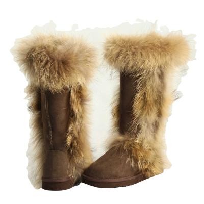 China Anti-Smell HQB-WS243 OEM/ODM Customized Fashion High Quality Thermal Style Winter Genuine Sheepskin Snow Boots For Woman for sale