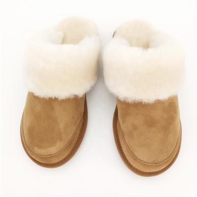 China Fashion Trend HQS-WS009 Customized Genuine Sheepskin Sheepskin Slippers Classic Moccasin Slippers For Women for sale