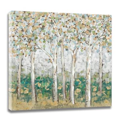 China Environmental Materials Abstract Spring Trees Oil Painting On Canvas For Decoration Landscape Paintings Indian Supplier for sale