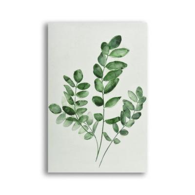 China Environmental Materials Customized Nordic Style Green Plant Leaf Canvas Print Painting By Numbers Kits for sale