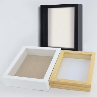 China Wholesale Environmental Materials Square Australia Wood Show Deep Bulk Black White Shadow Box Frame 3d Photo Picture Frames 6X6,12X12,8X10,11x14,A4 for sale