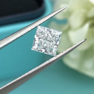 China Messi Gems 1.002ct VVS2 D Color Square Cut Synthetic lab diamonds loose High quality real lab diamonds for sale